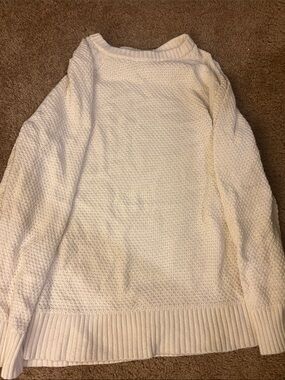 Old Navy Cream Textured Knit Sweater